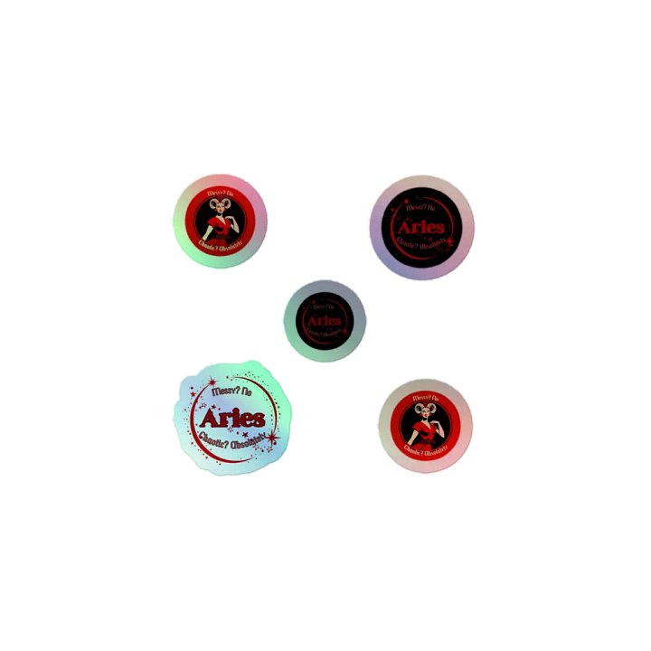 Aries 2025, Messy? No, Holo Sticker Pack product image (1)