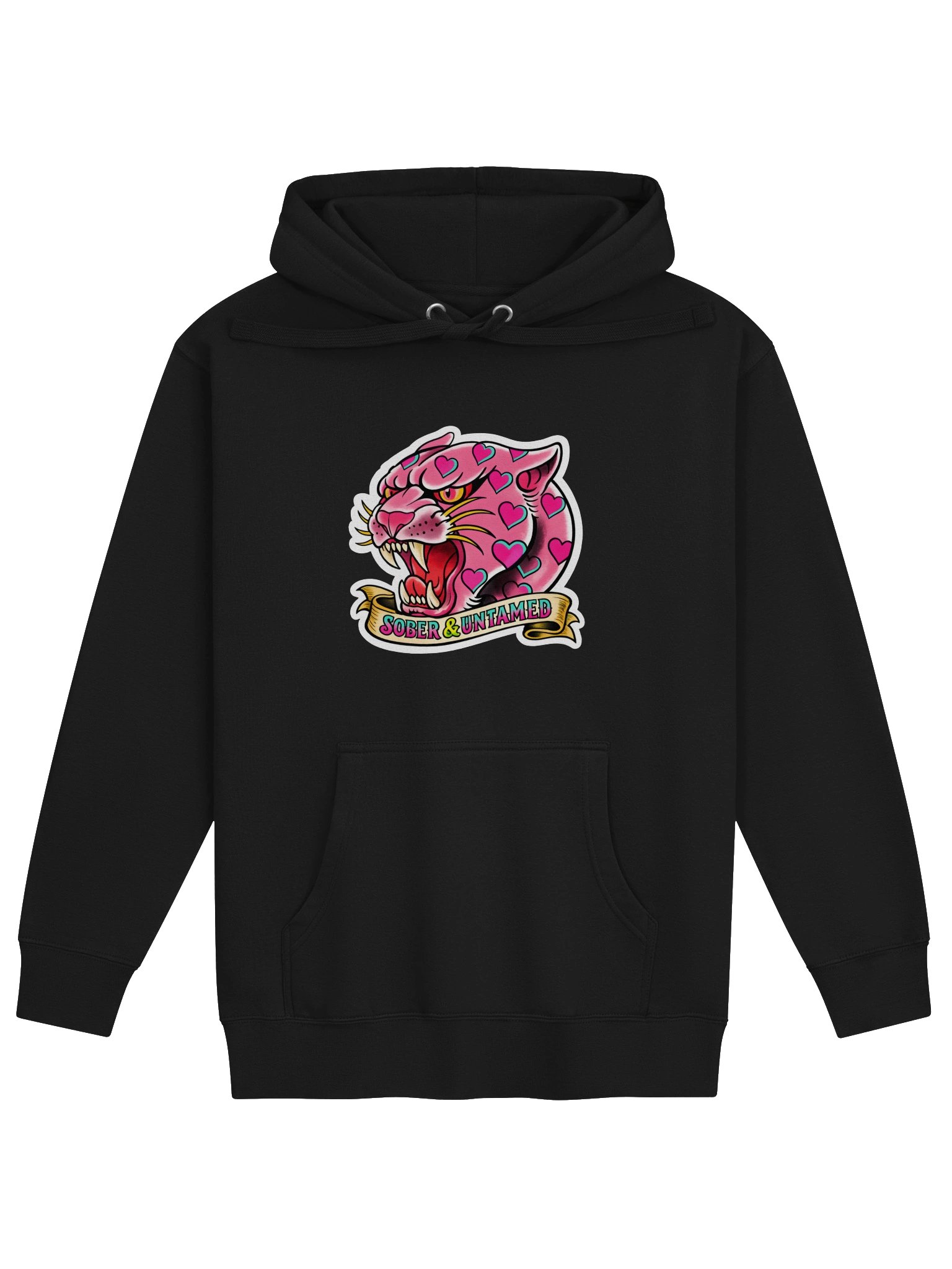Sober & Untamed Pink Big Cat Hoodie product image (4)