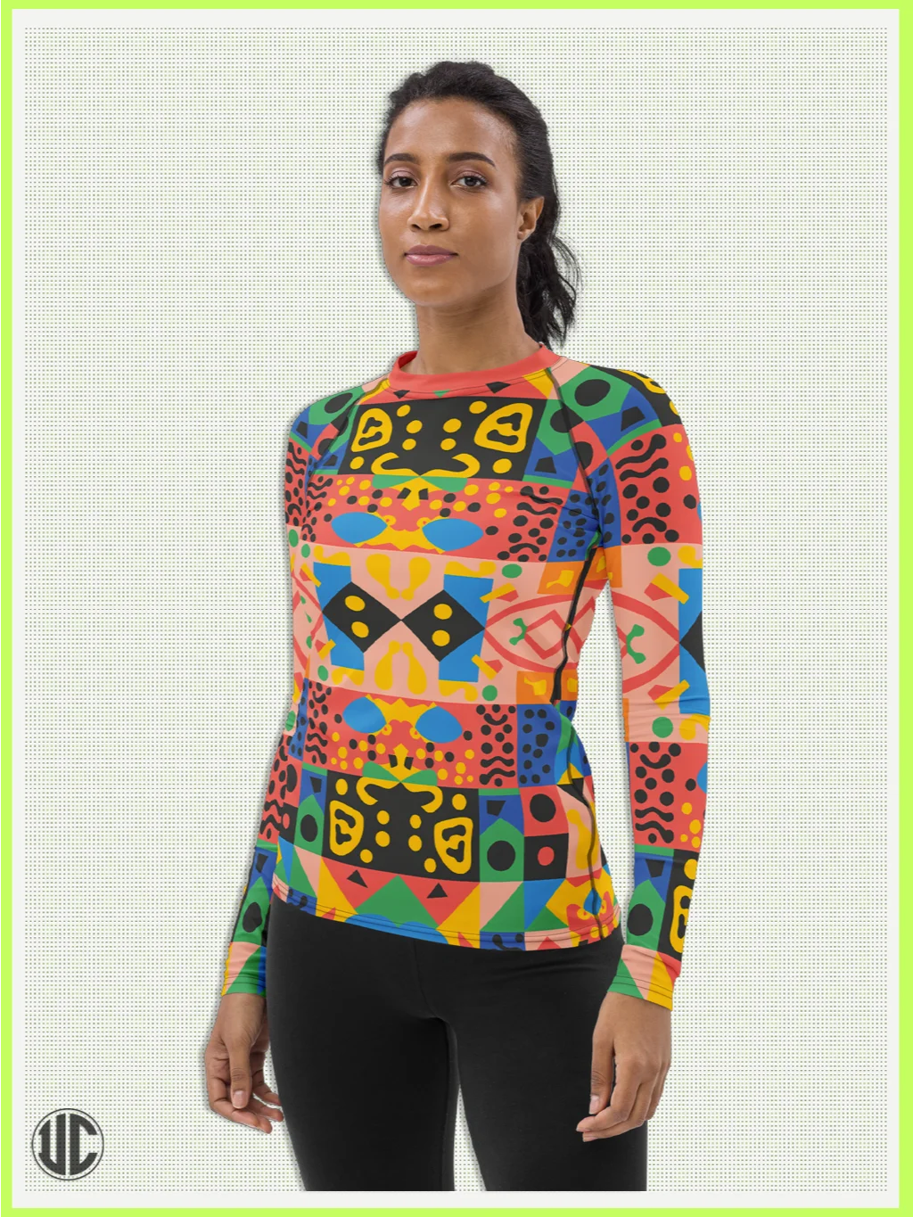 Vivid Memphis Style - Women's Rash Guard product image (6)