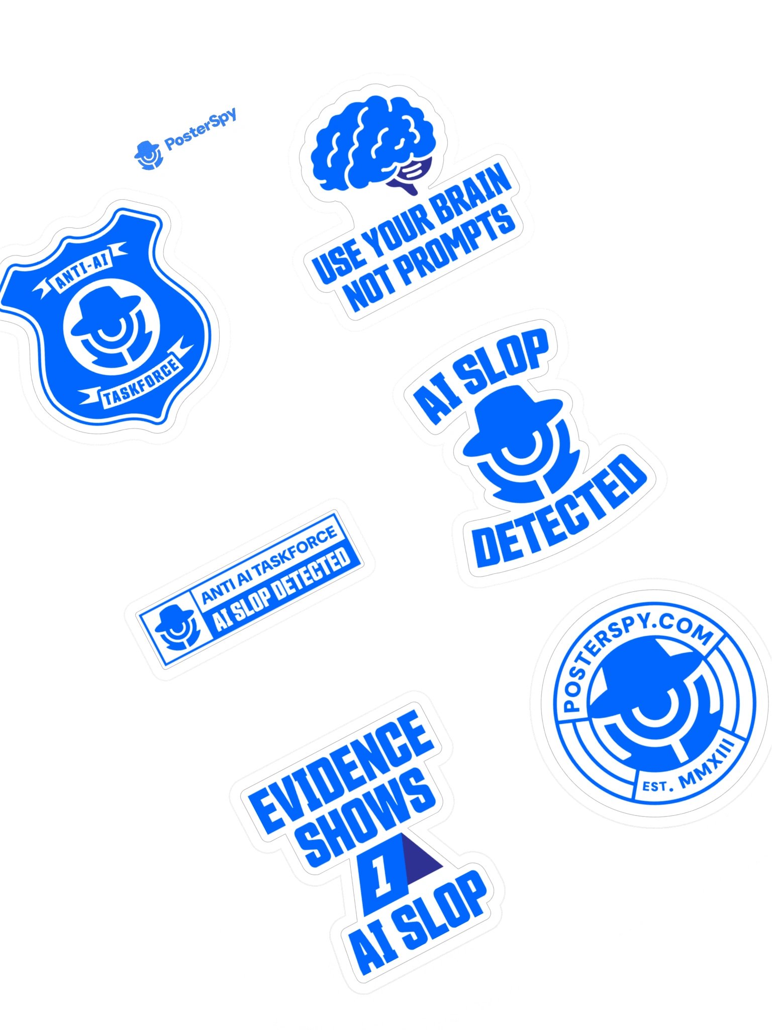 PosterSpy Anti AI Taskforce Sticker Pack product image (1)