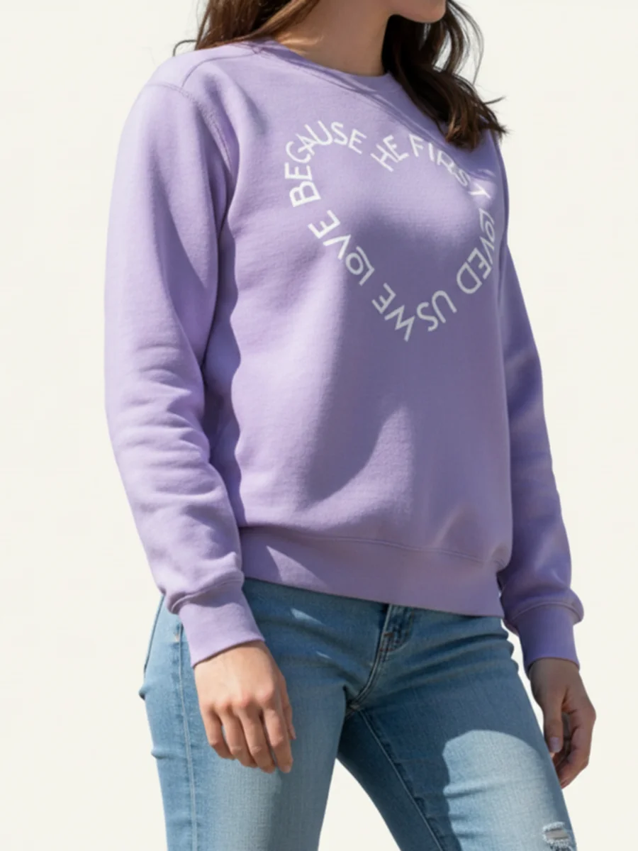 HE FIRST LOVED US UNISEX CREWNECK product image (6)