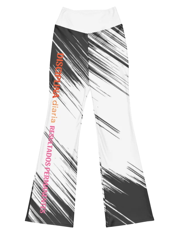 The "Constancia" Flare Leggings Black and White product image (8)