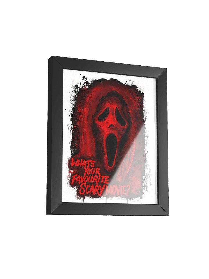 WHITE BLK Framed Ghost Face Print (Red) product image (2)