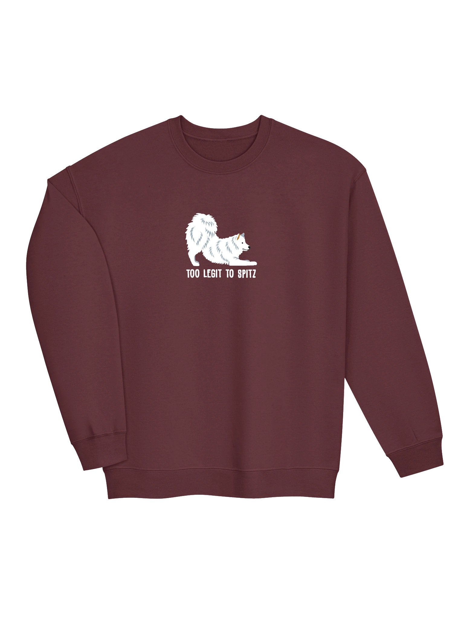 Too Legit to Spitz Sweatshirt (Embroidered) of an American Eskimo Dog product image (6)
