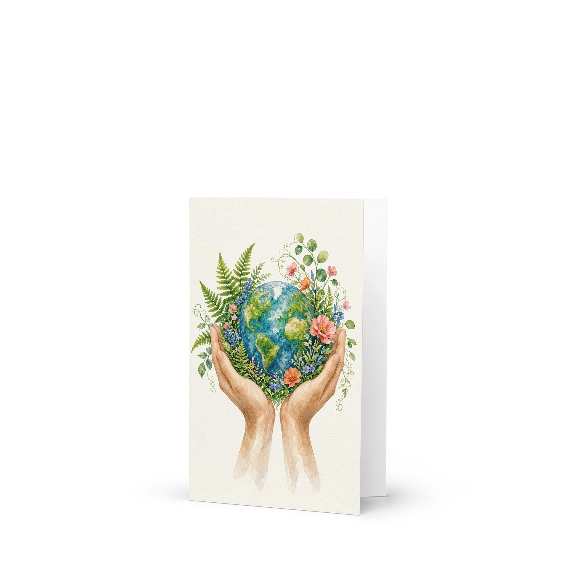 Earth in Our Hands Botanical Greeting Card product image (1)
