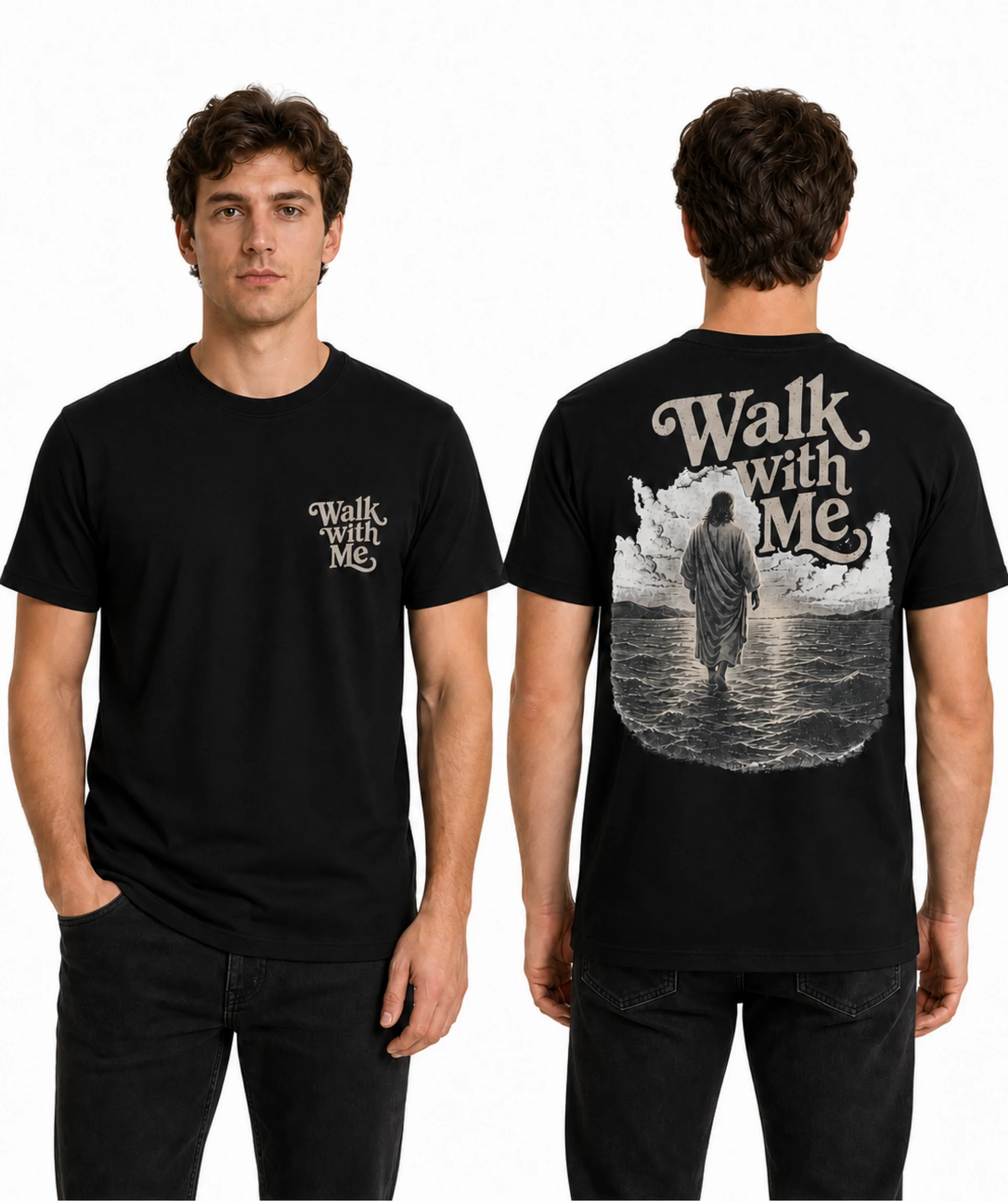 Walk With Me Adult T- Shirt product image (4)