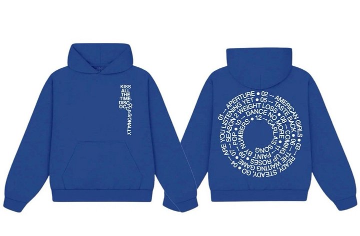 Harry Styles Kiss All The Time Hoodie | Official Blue Design & Merch product image (2)