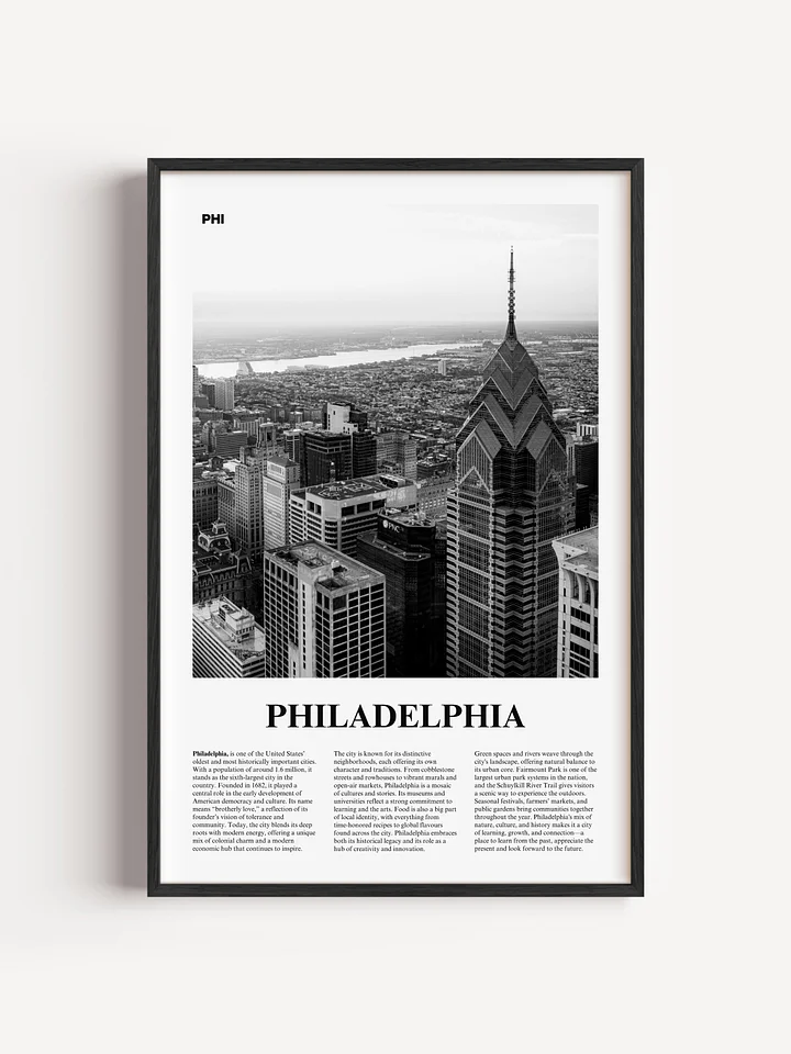Philadelphia 01 Newspaper Poster | Framed product image (1)