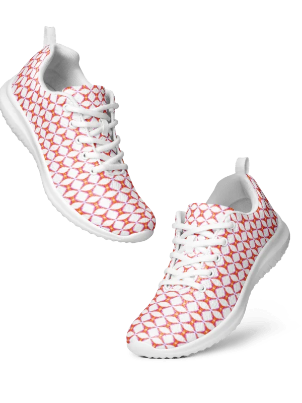 Sunset Prism Pulse Sneakers Vibrant Geometric Women's Athletic Shoes product image (3)