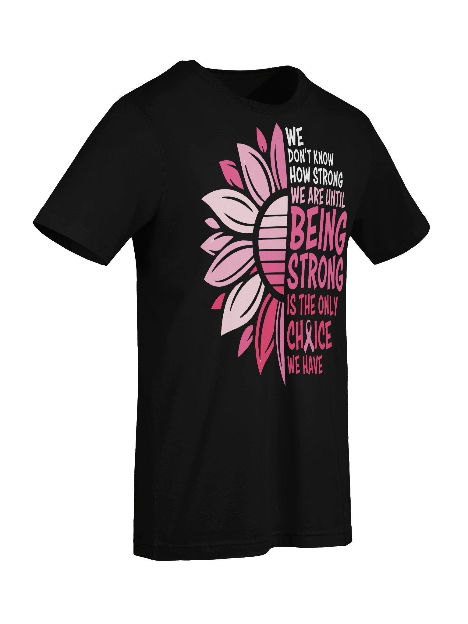 Pink Ribbon Strength Breast Cancer Awareness Tee product image (66)