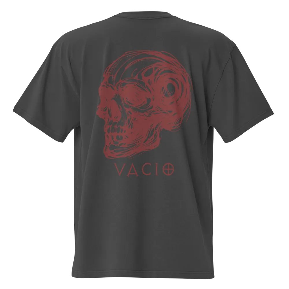 VACIO Skull Swirl Oversized Faded T-Shirt product image (1)