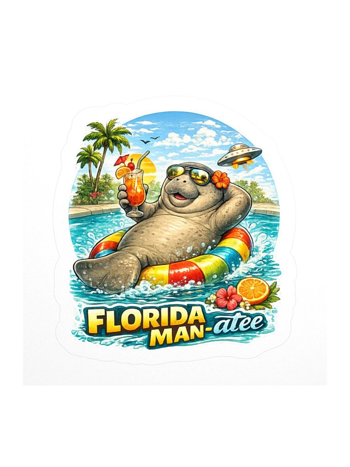 Florida Man-atee Sticker product image (4)