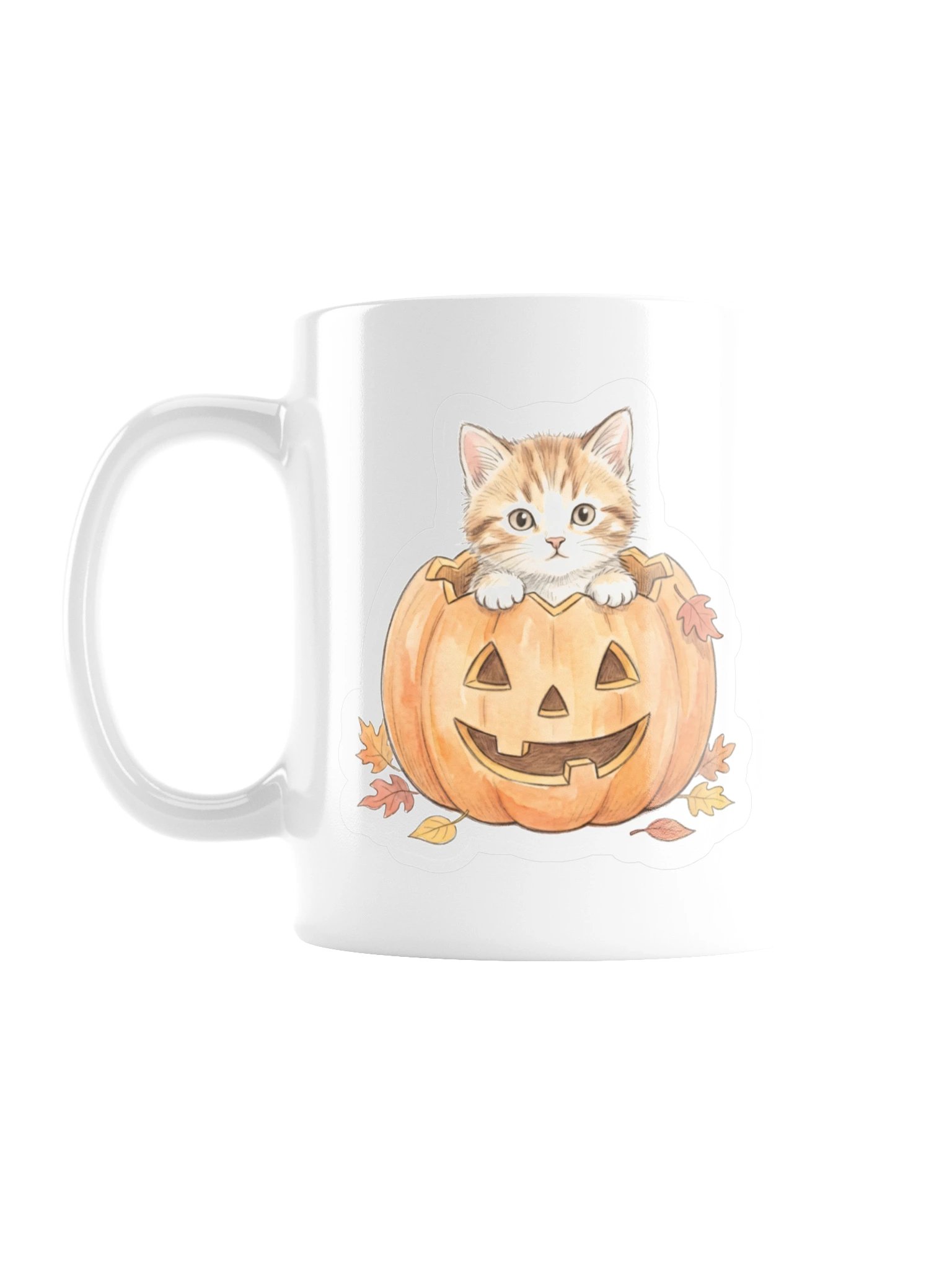 Pumpkin Peek Kitten Mug product image (1)