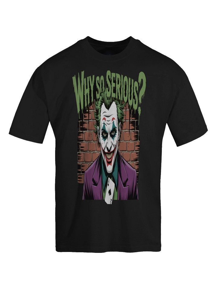 Joker 'Why So Serious?' Graffiti Wall Oversized Faded T-Shirt product image (1)