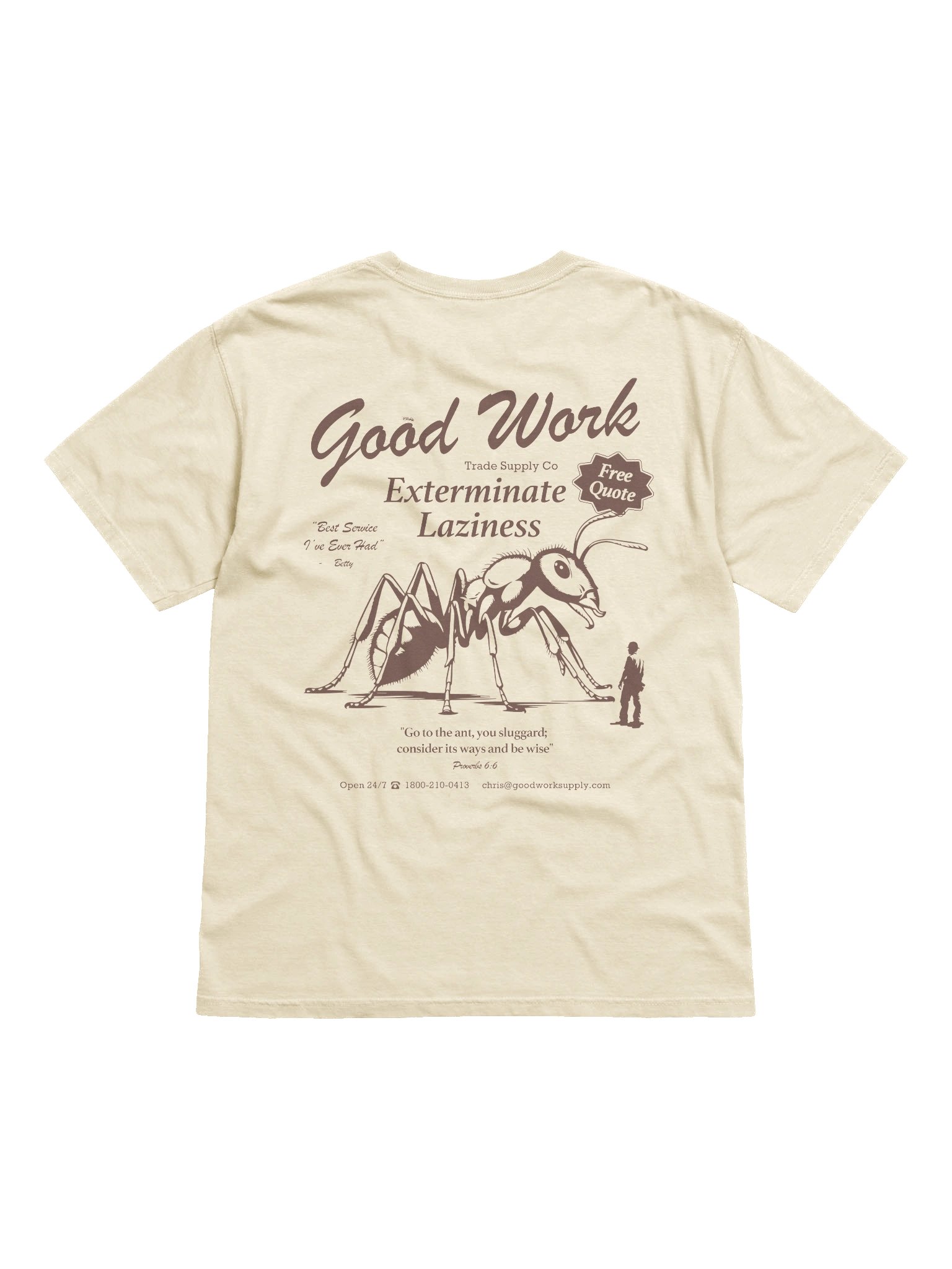 Exterminator Ant Tee (Cream) product image (3)
