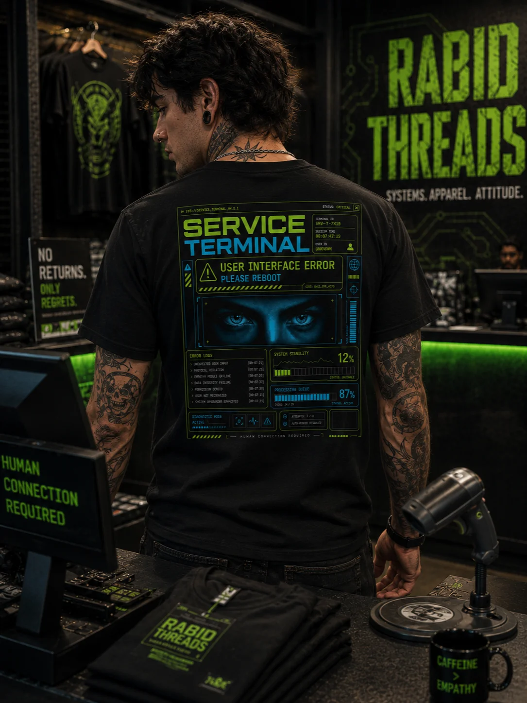 SERVICE TERMINAL // USER INTERFACE ERROR - Heavyweight Tee product image (1)