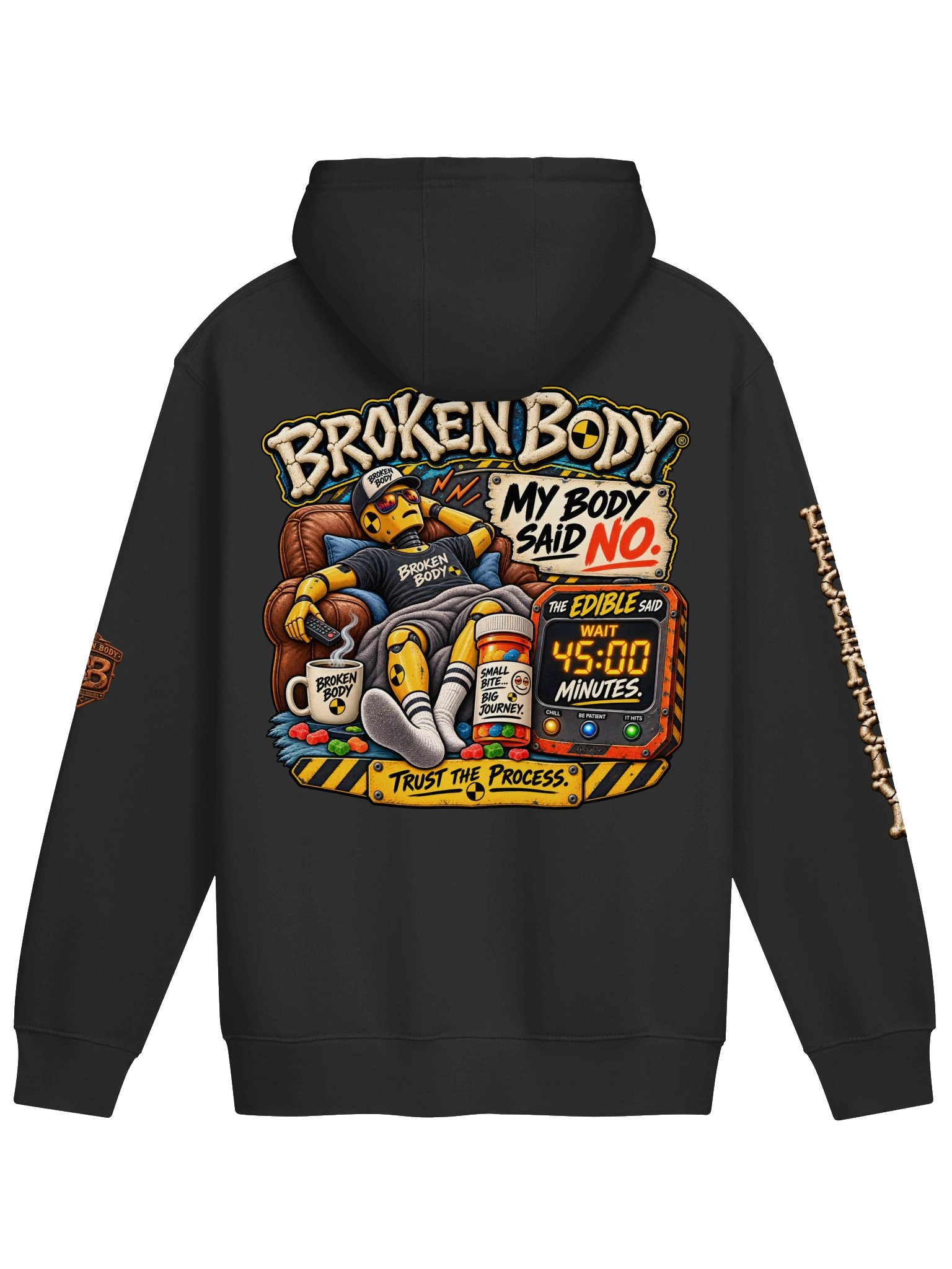 BROKEN BODY™ — SMALL BITE. BIG JOURNEY. — PULLOVER HOODIE product image (1)