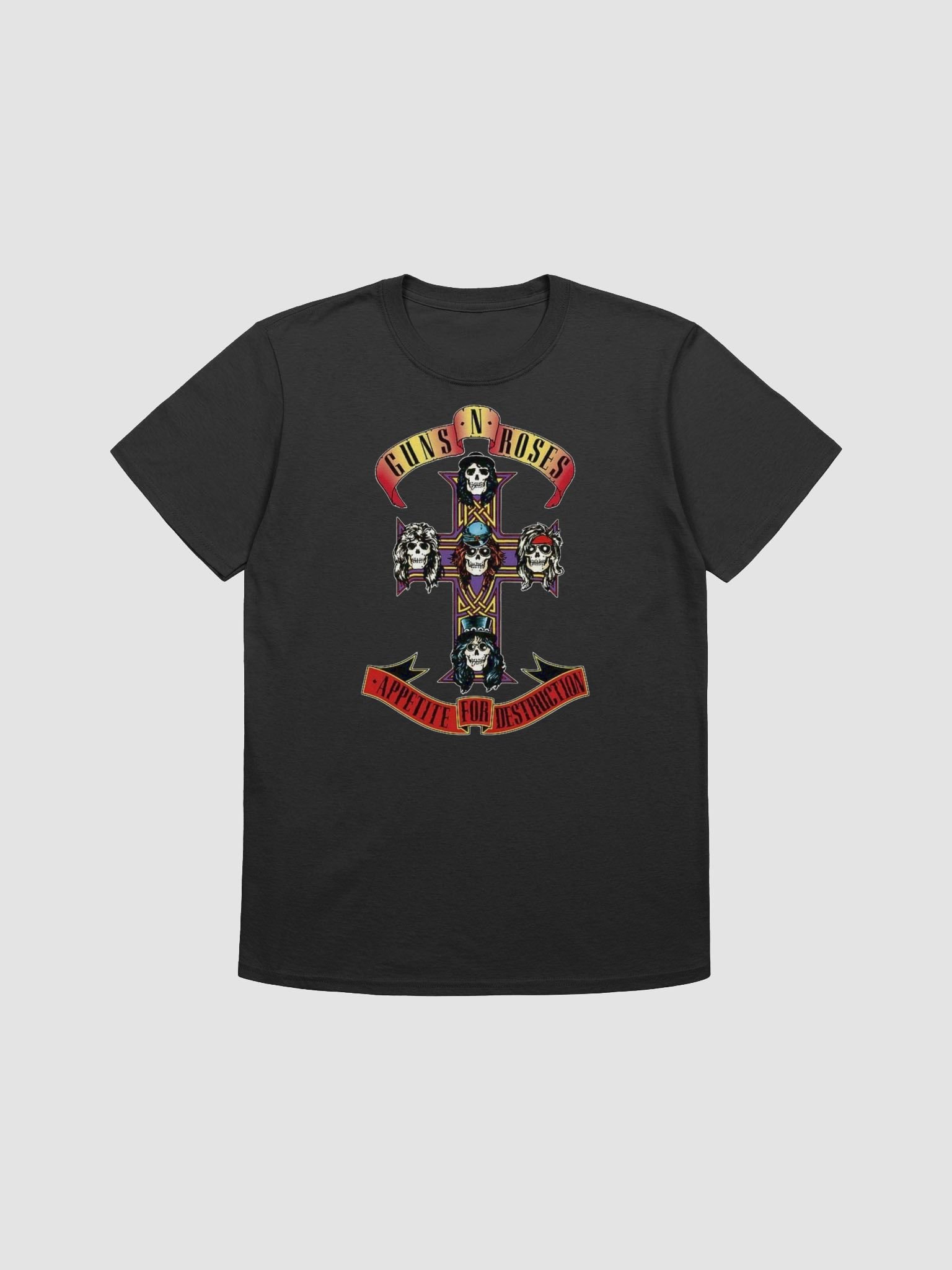 Guns N Roses Appetite For Destruction T-Shirt Skull Cross | Black Vintage 1987 Hard Rock Graphic Tee | Classic Rock Collector Shirt product image (7)