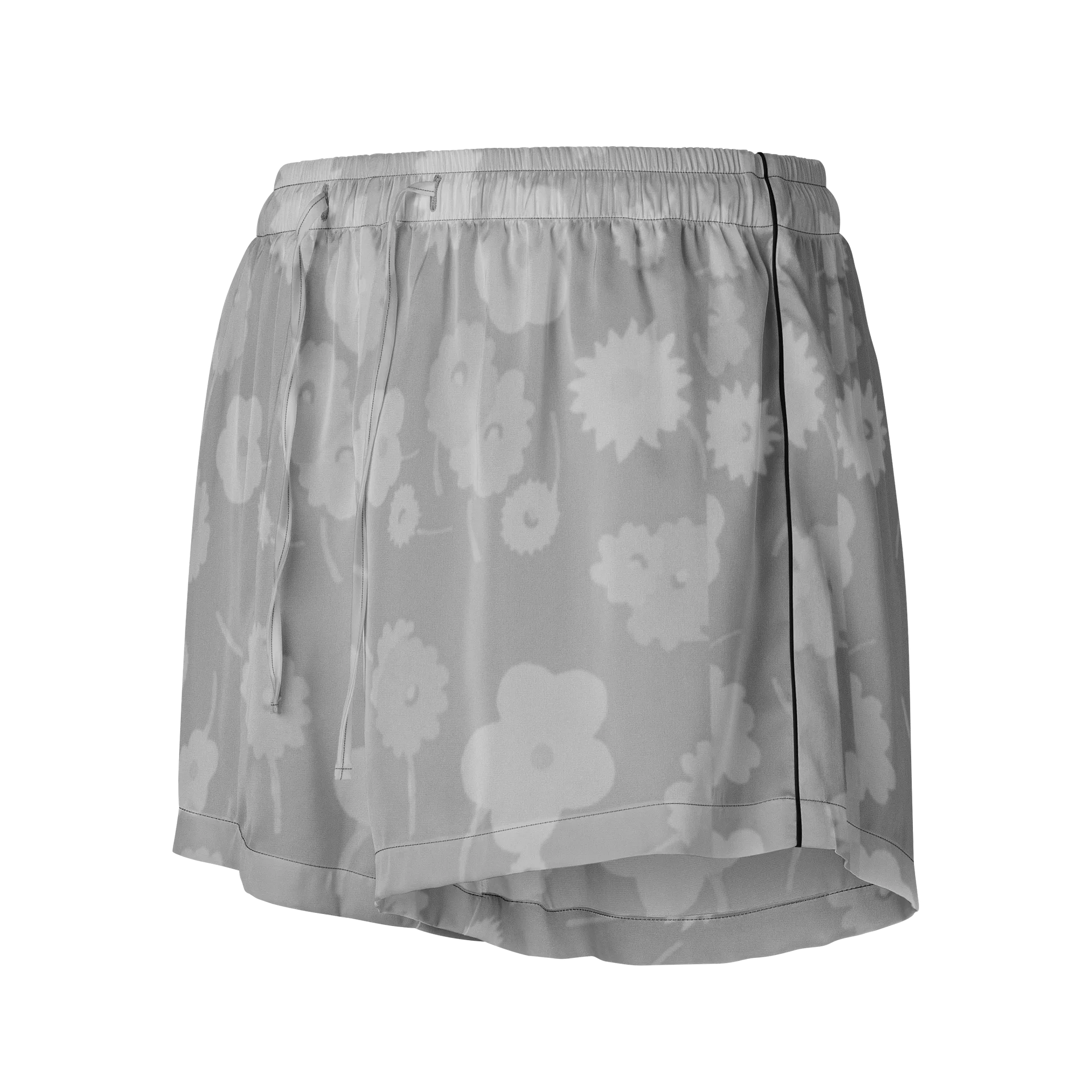 Gray Floral Pajama Shorts product image (1)