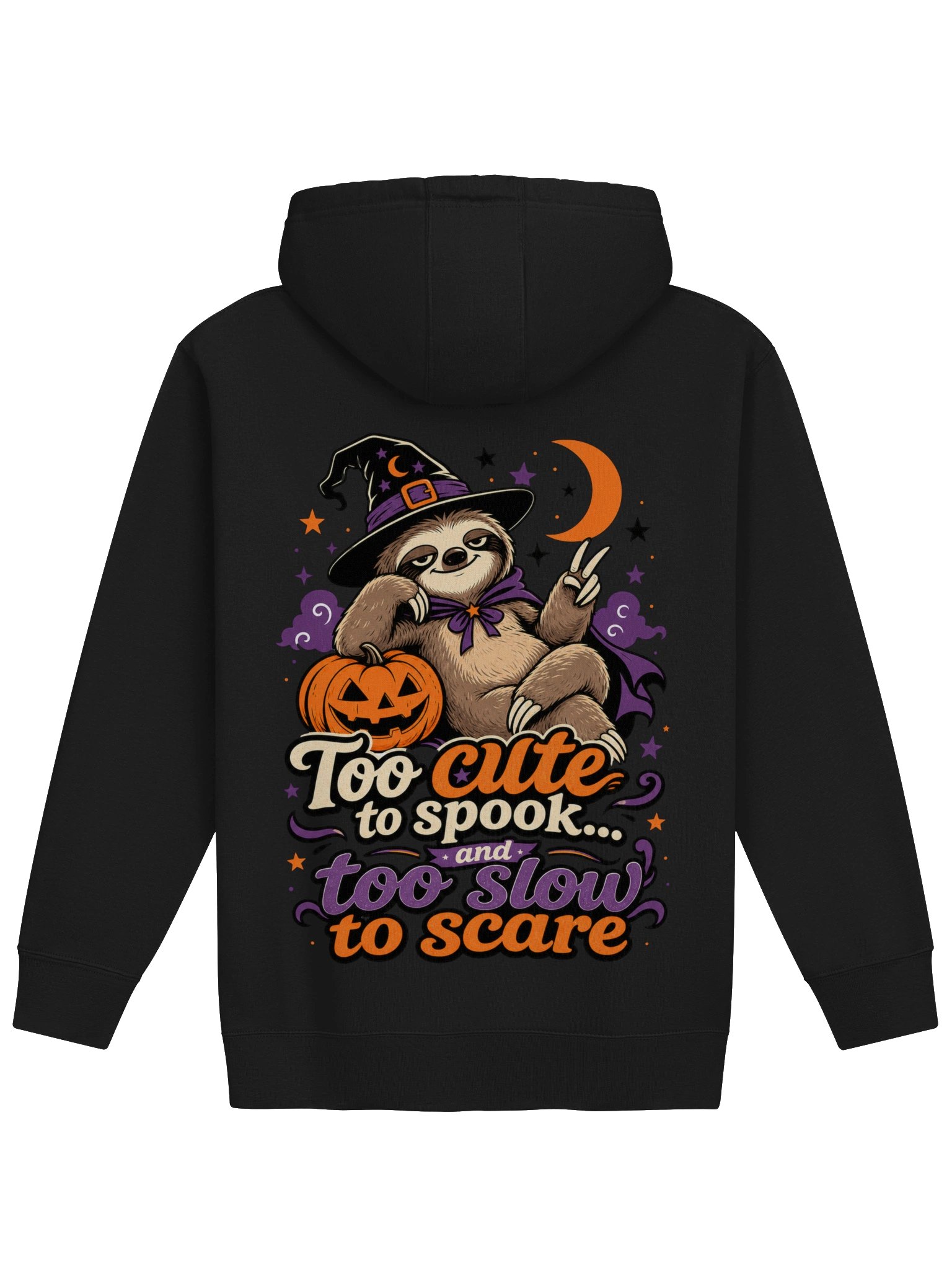 Too Cute to Spook Sloth Witch Hoodie product image (1)