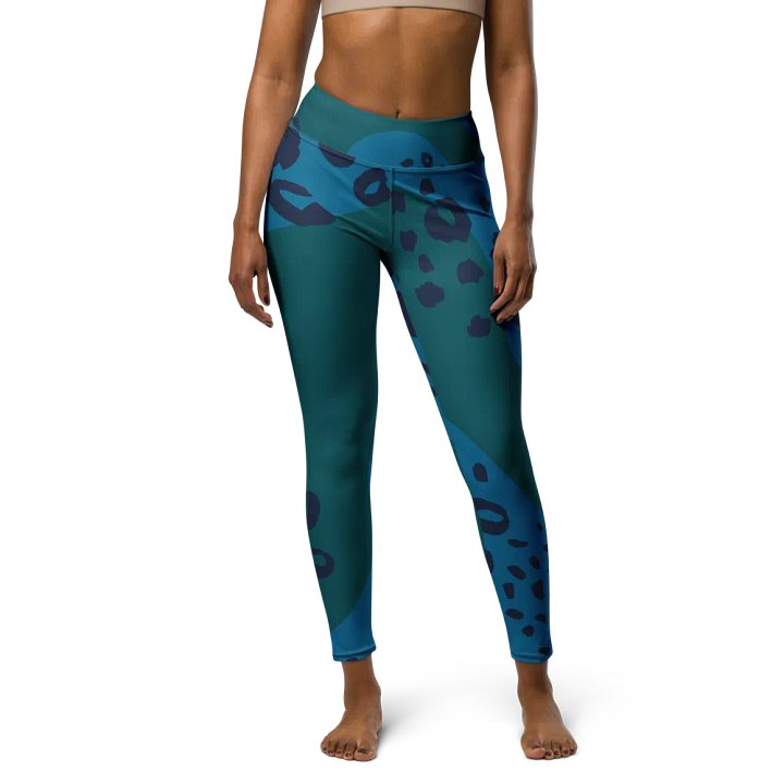 Teal Animal Print Yoga Leggings product image (2)