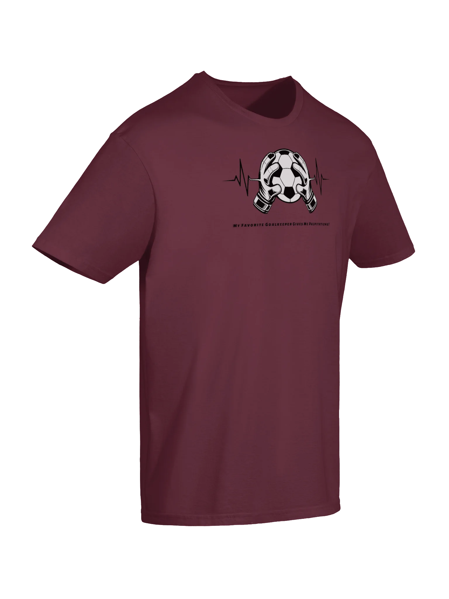 Goalkeeper Heartbeat Palpitations Soccer Tee product image (6)