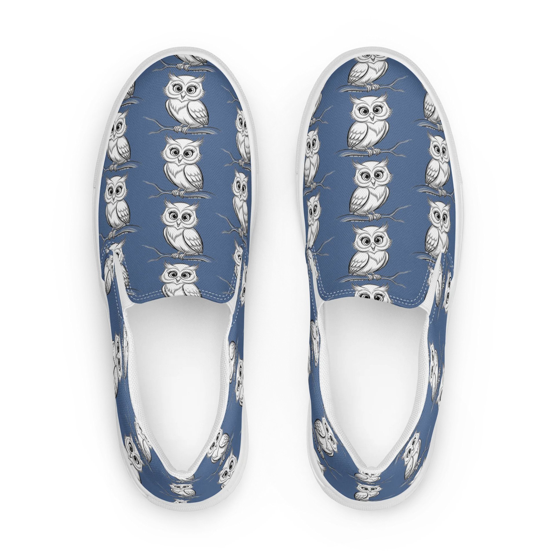 Whimsical Owl Pattern Slip-On Shoes product image (1)