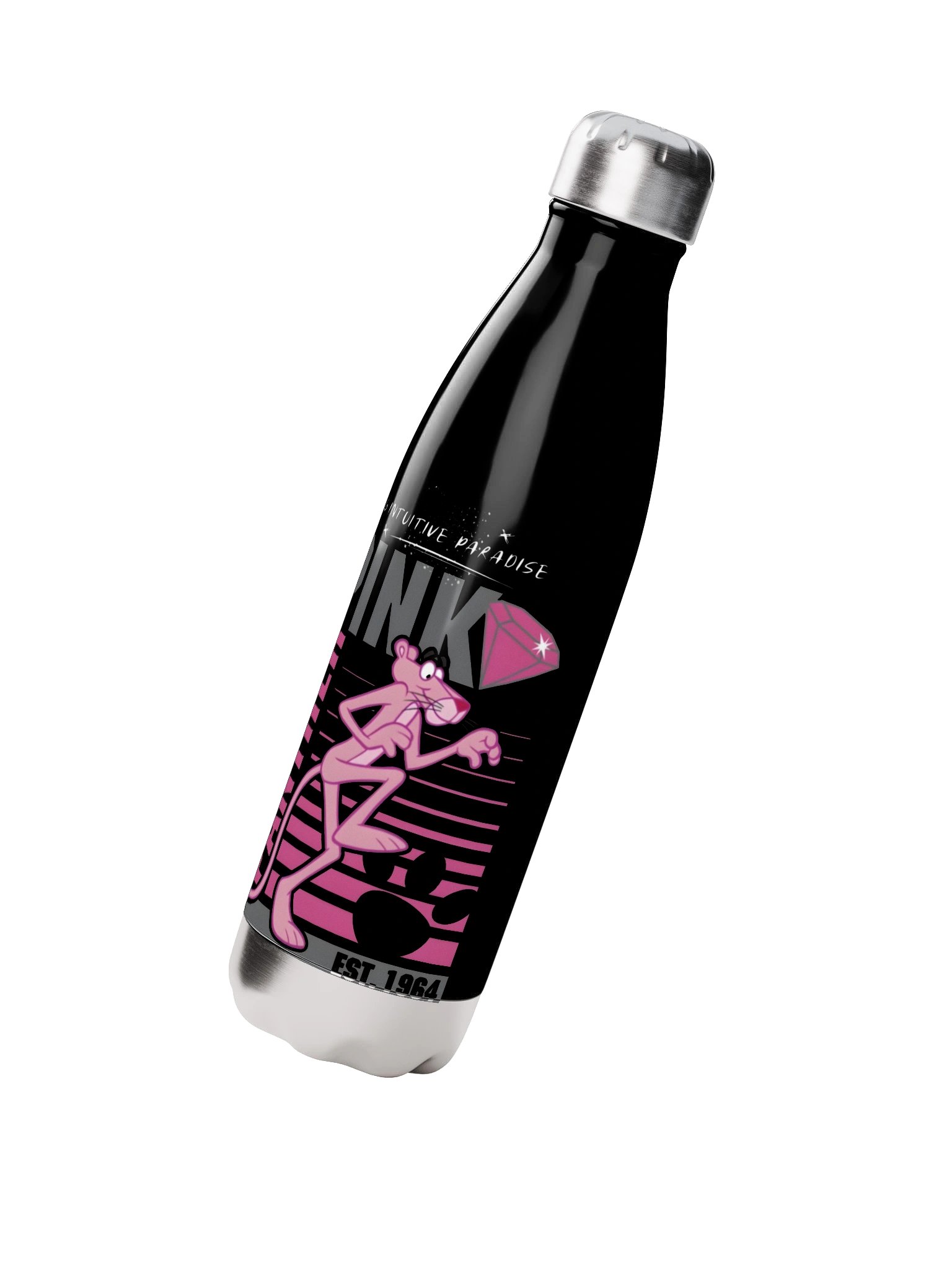 Diamond Pink Panther Stainless Steel Water Bottle product image (2)