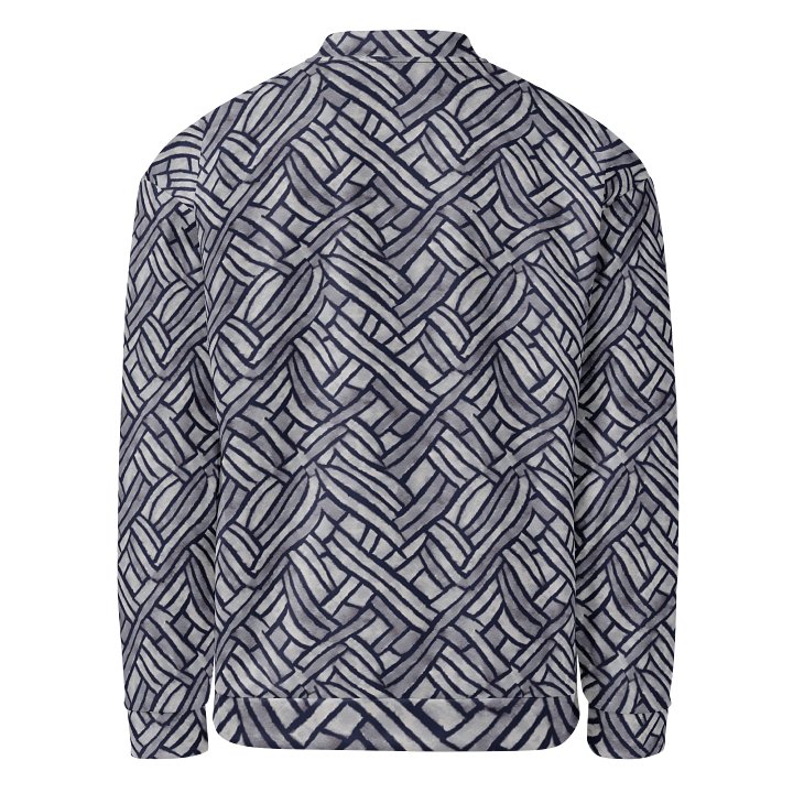 Grey Rectangles Bomber Jacket product image (2)