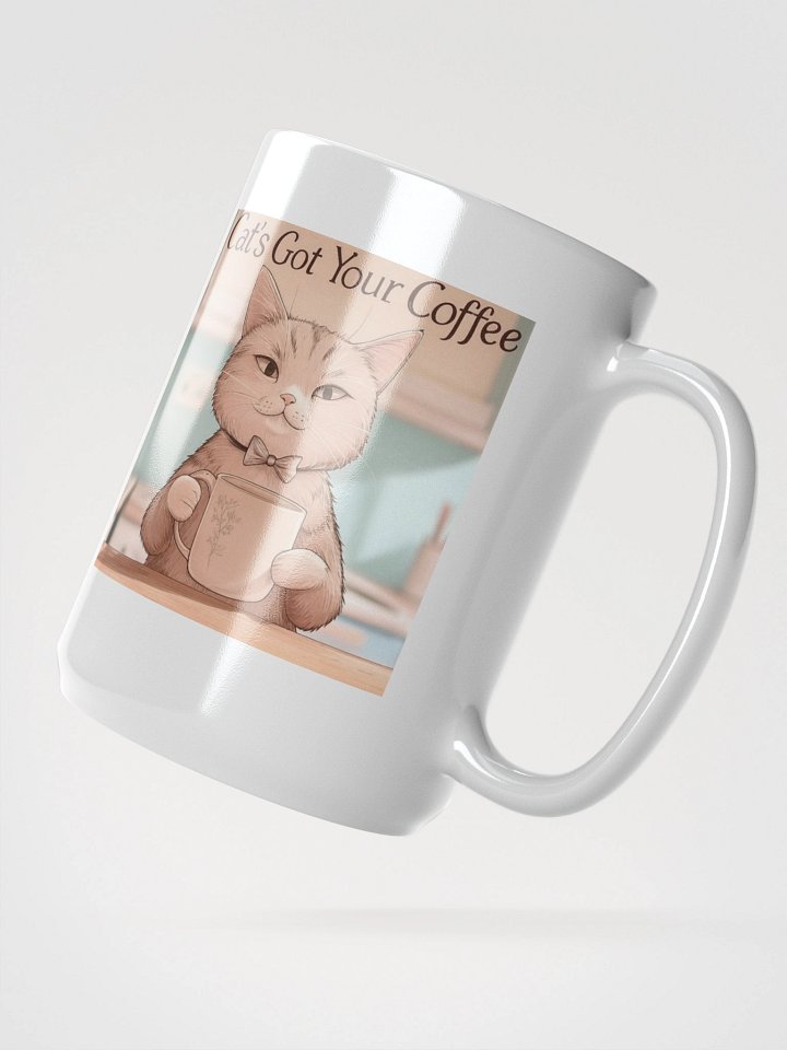 Cat Coffee Charm White Glossy Mug product image (2)