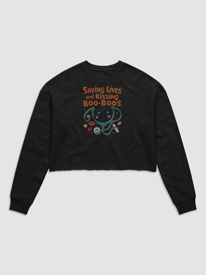 Kisses and Boo-Boos Fleece Crop Sweatshirt product image (4)