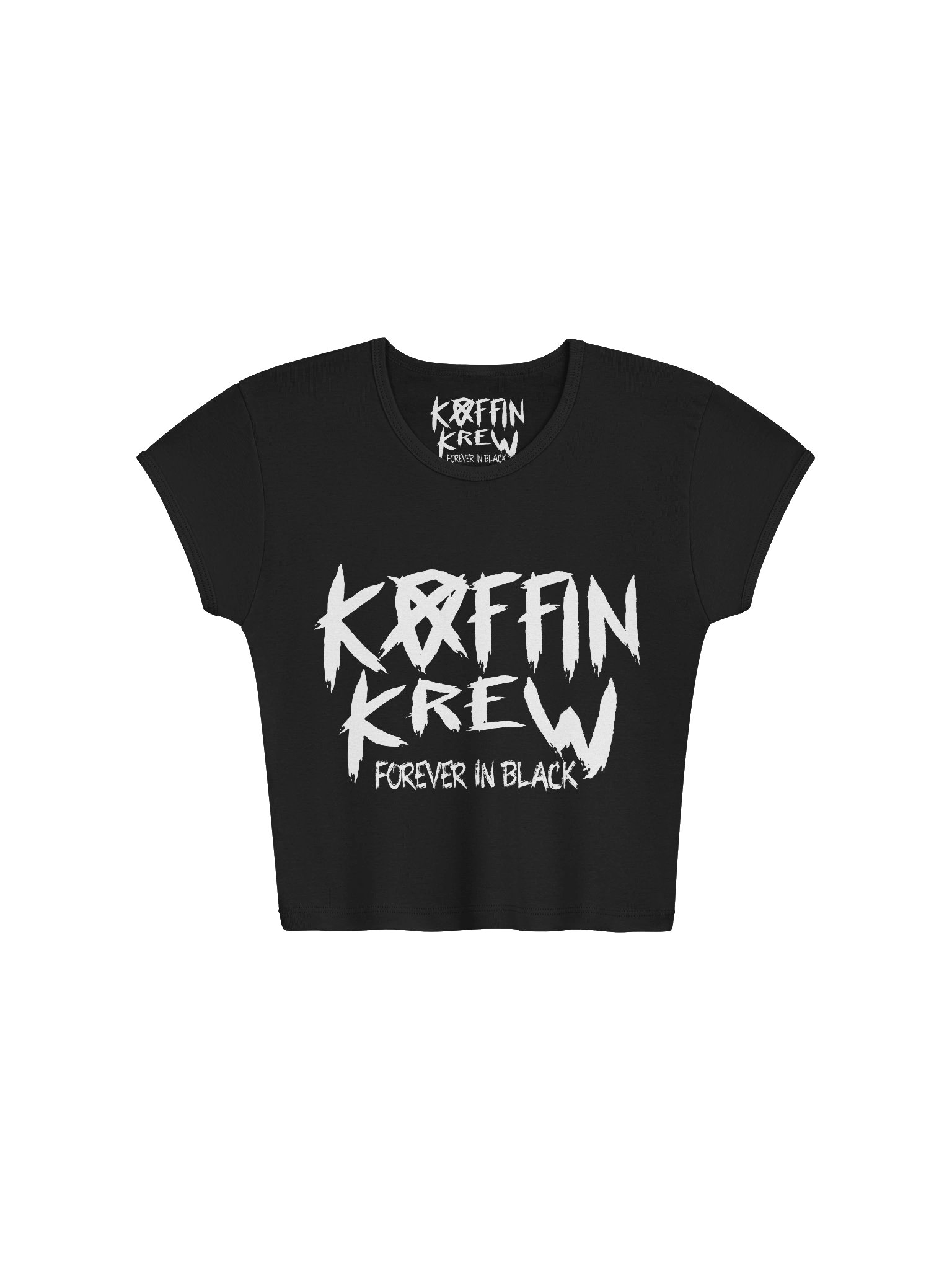 Forever In Black Womens Baby Rib Crop Top product image (1)