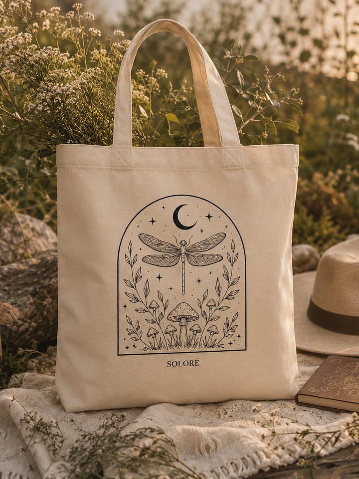 Midnight Botanica - Dragonfly Tote