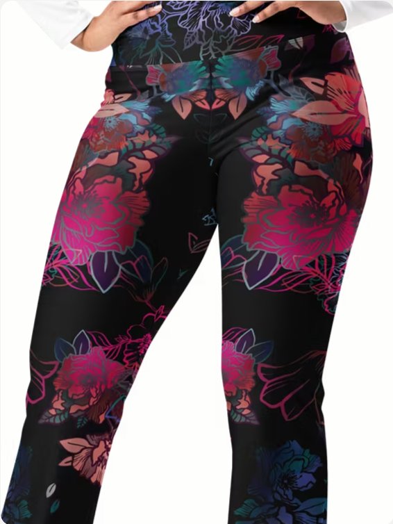Black lace-flare leggings product image (11)