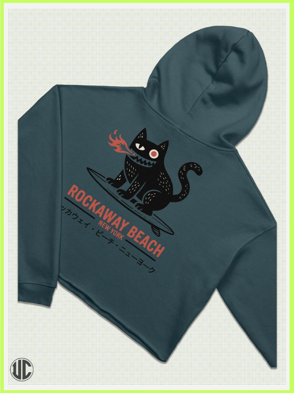 UnkoCon – Rockaway Beach NY Surfer Crop Hoodie product image (3)