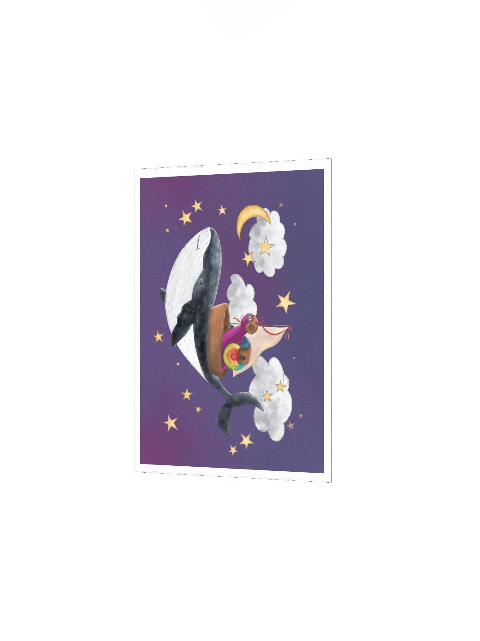 Moonwhale Voyage of Chilli Rainbow Snail— Enhanced Matte Poster product image (4)