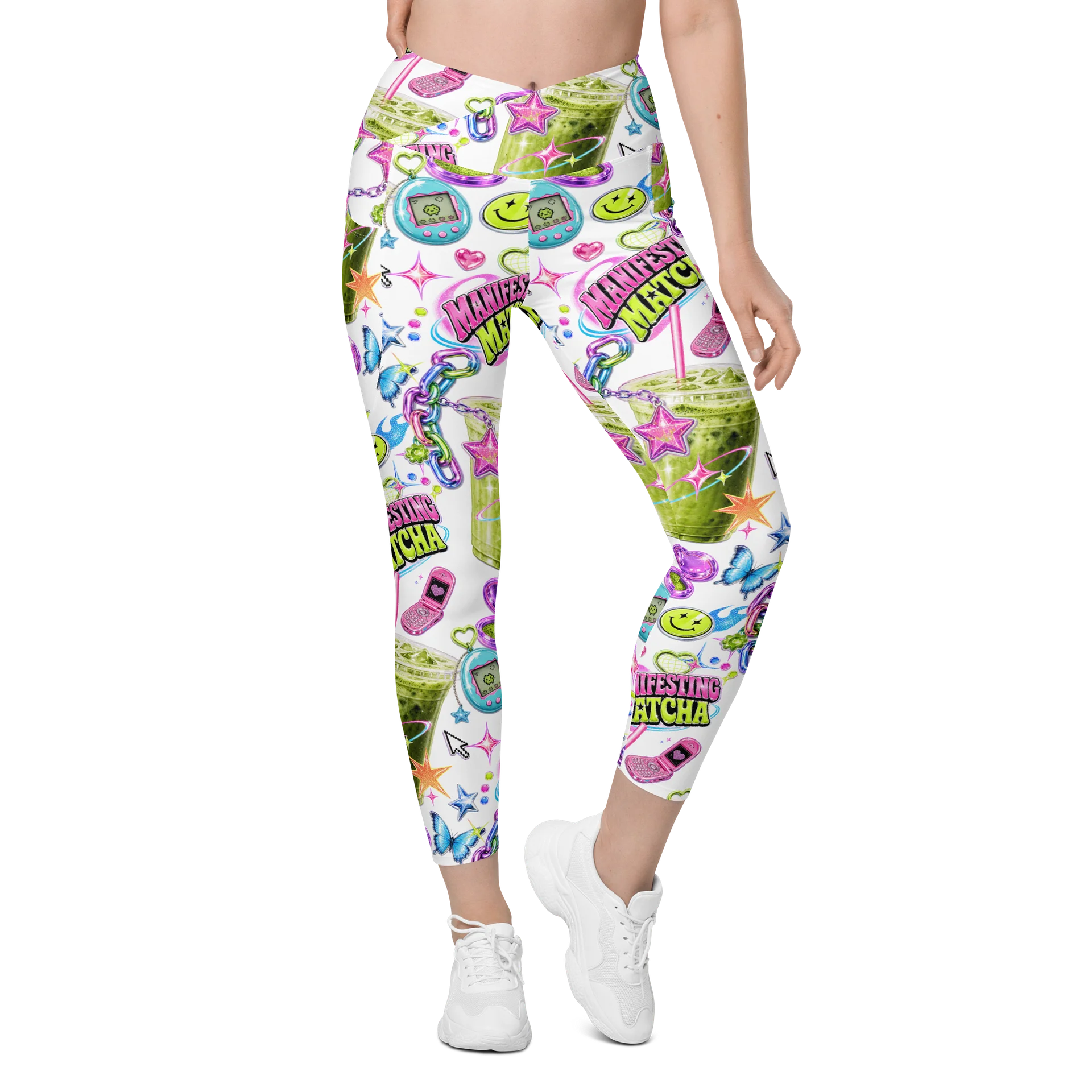 Manifesting Matcha Y2K Crossover Leggings product image (2)