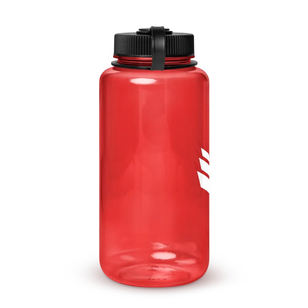 Wide Mouth Plastic Water Bottle - Red product image (4)