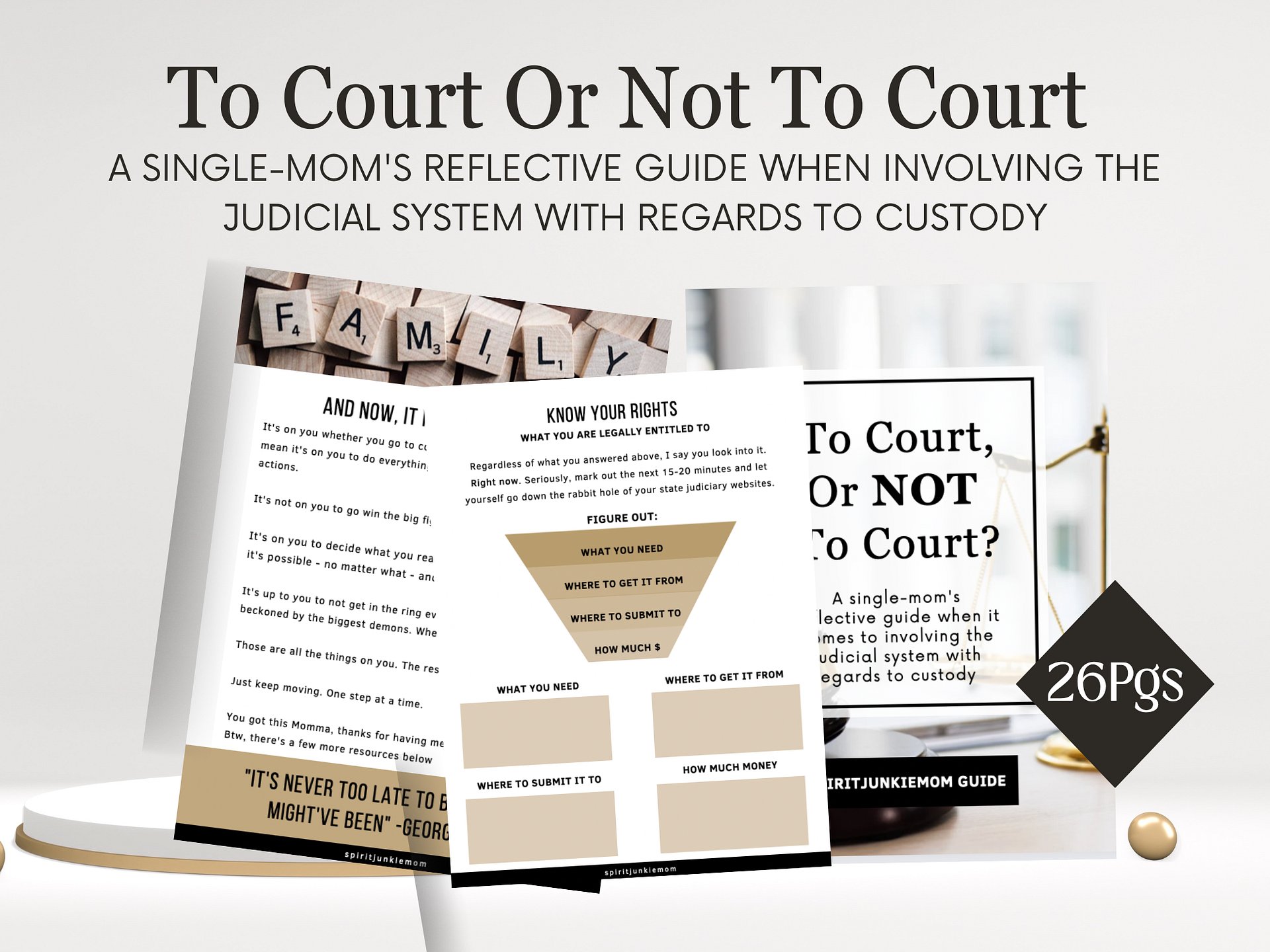 To Court or NOT to Court - A Reflective Guide for Mama's Going Through Separation product image (1)