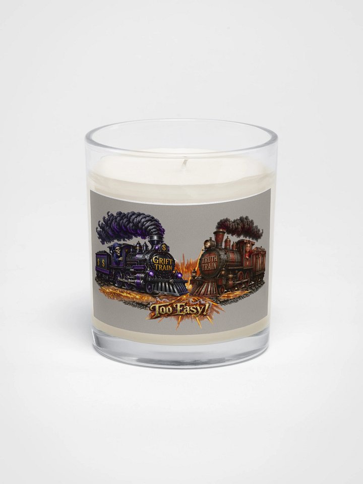 ''Too Easy'' Soy Wax Candle In A Clear Glass Jar product image (1)