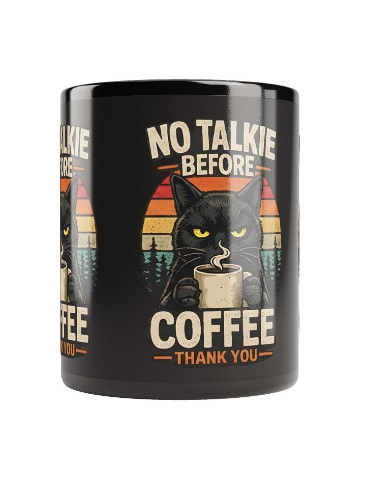 No Talike Before Coffee – Funny Cat Mug (Best Seller) product image (2)