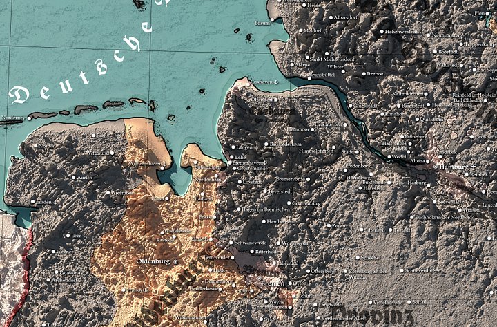 The German Empire - 1914 - Digital High Resolution Map (GERMAN VERSION) product image (2)