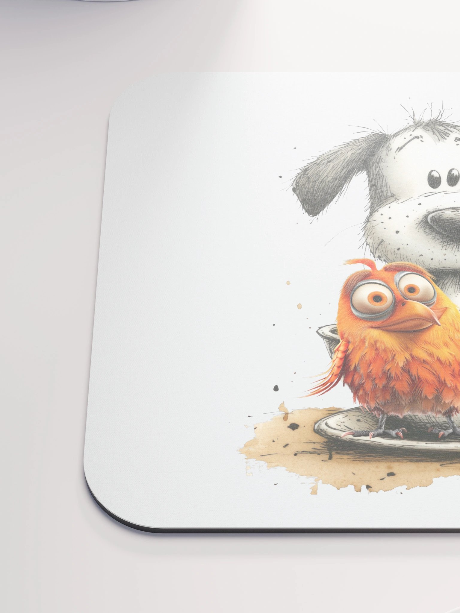 Cute Dog Bird Mouse Pad product image (6)