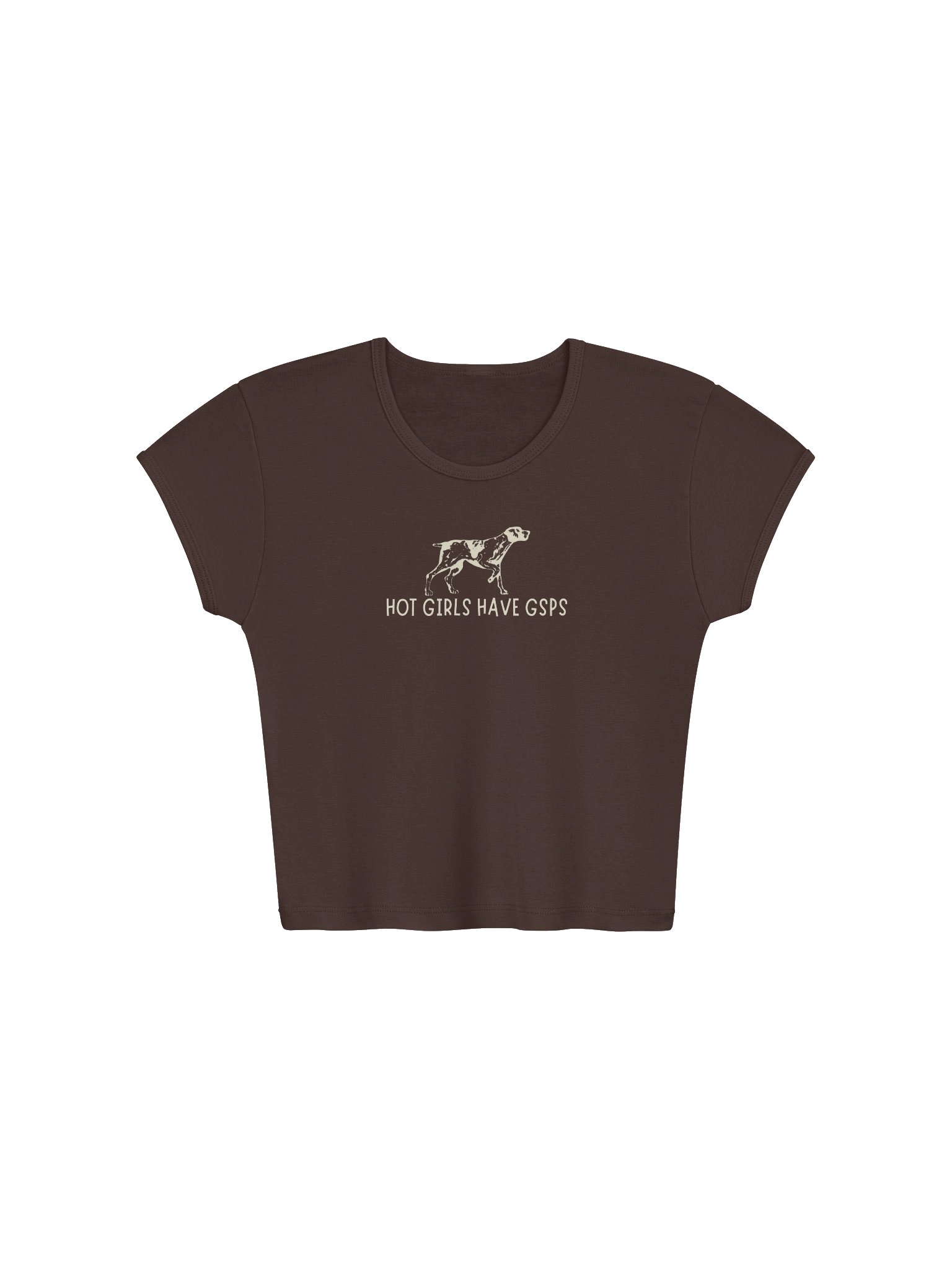 Hot Girls Have GSPs | Baby Tee in Liver product image (1)