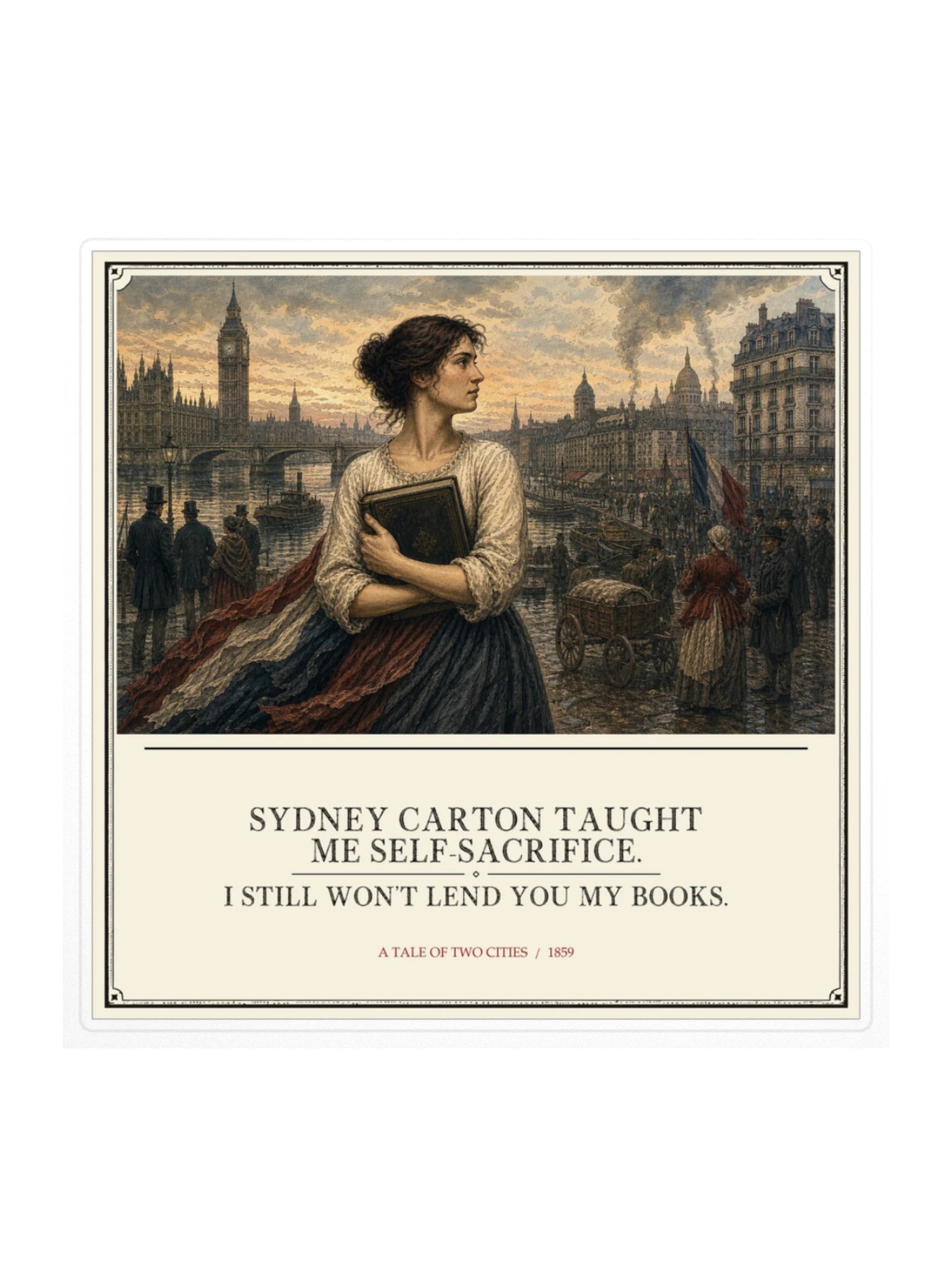 Sydney Carton Taught Me Self Sacrifice Still -- A Tale of Two Cities Sticker product image (1)