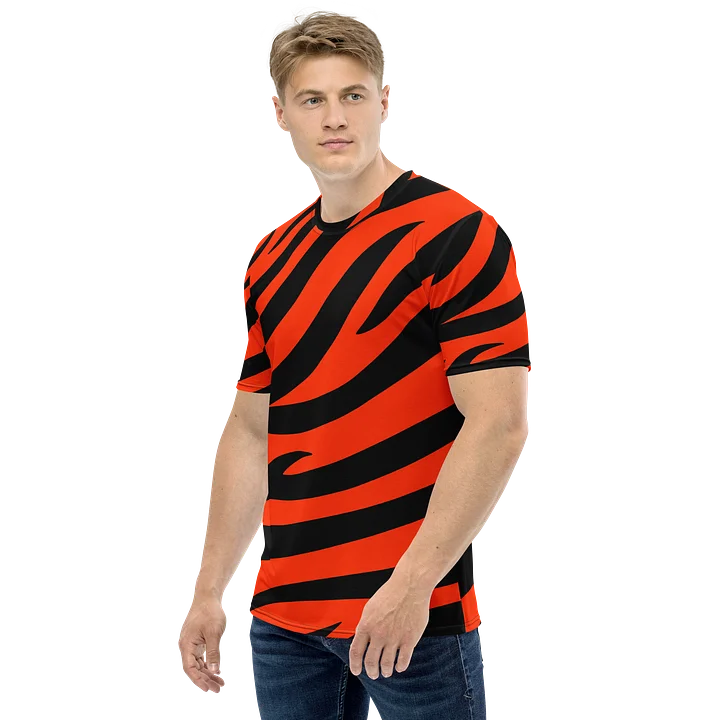 Tiger Print Graphic T-Shirt – Orange Black product image (1)