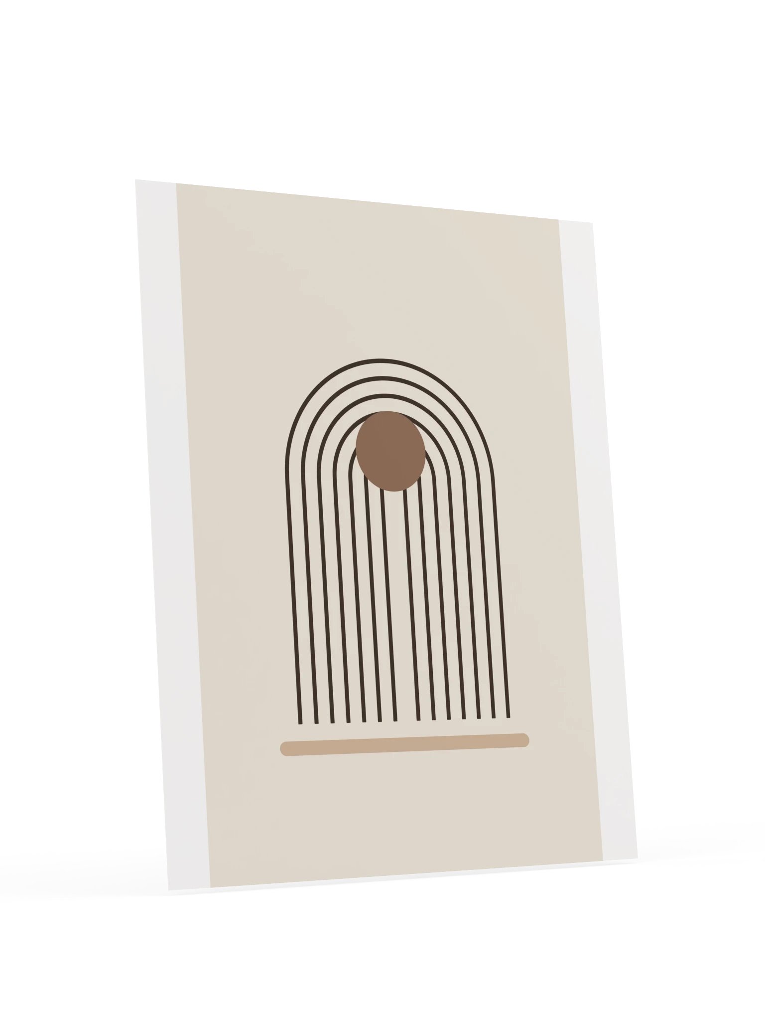 Minimalist Line Arch Print | Neutral Bathroom Wall Art product image (6)