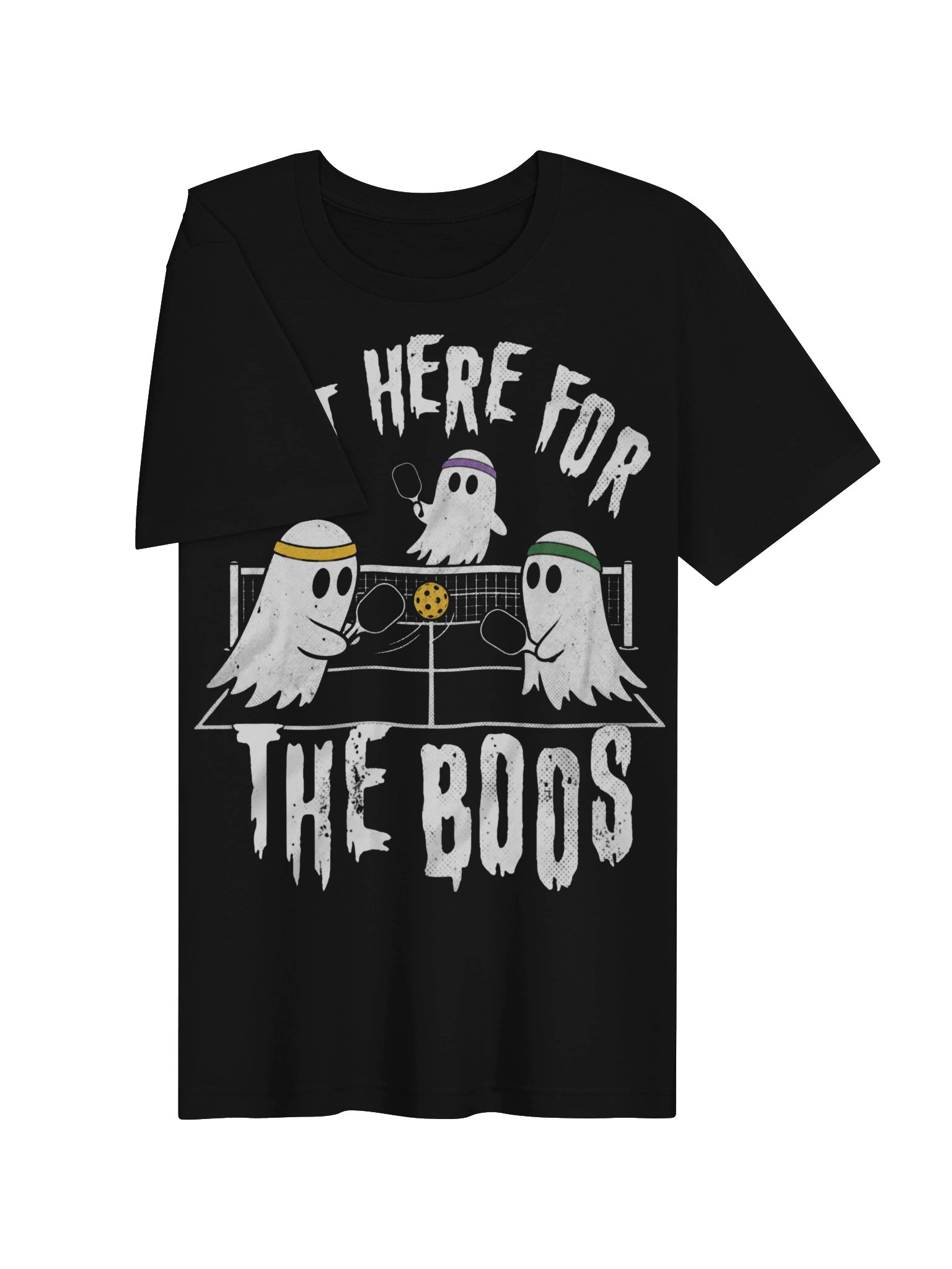 Just Here For The Boos Halloween Pickleball Shirt | Ghost Graphic Tee product image (3)