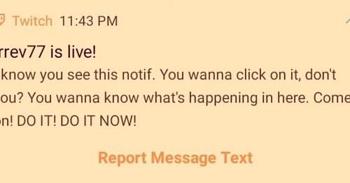 Fucking charlie getting more and more sus with his notifications i swear.
