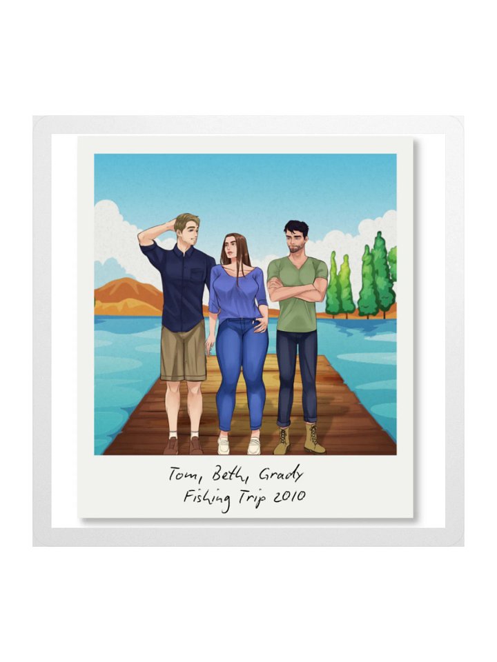Between the Birches Awakening // Fishing Trip // Sticker product image (1)